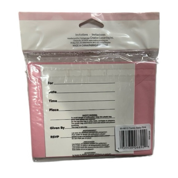 Baby shower invitations pack of 8 cards with envelopes. New in packaging! - Picture 5 of 6